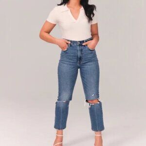 Abercrombie & Fitch The Ankle Straight Ultra High Rise Jeans 4 Short